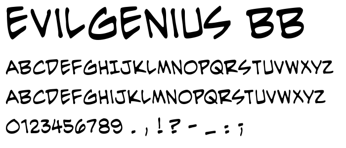 EvilGenius BB font